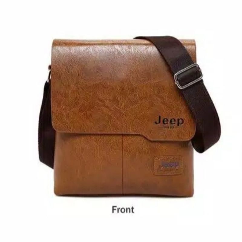TAS JEEP MESSENGER SELEMPANG KULIT PRIA PREMIUM IMPORT MULTI FUNGSI COWOK