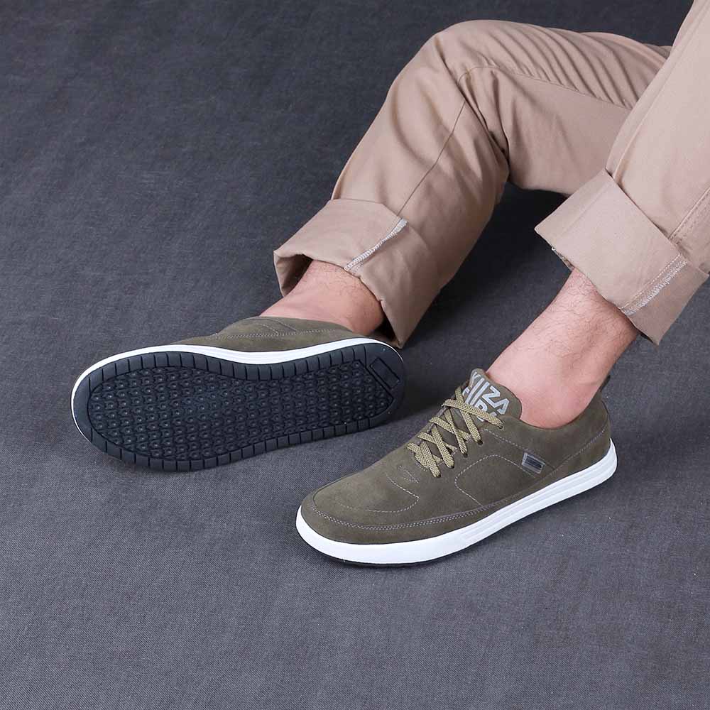 Justrue Sepatu Pria Sneakers Olive Muda Original 100% 316