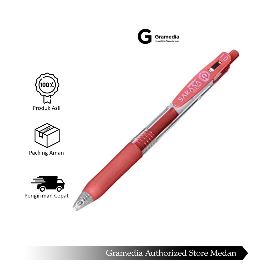 

Gramedia Medan - ZEBRA SARASA CLIP 1.0 SHINY S RED