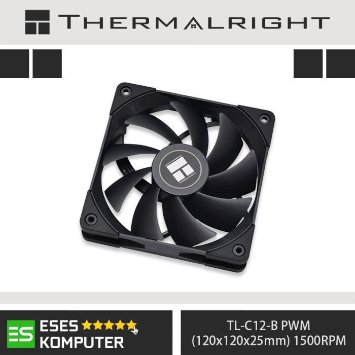 Fan THERMALRIGHT TL-C12-B Black 120mm 12cm PWM Fan