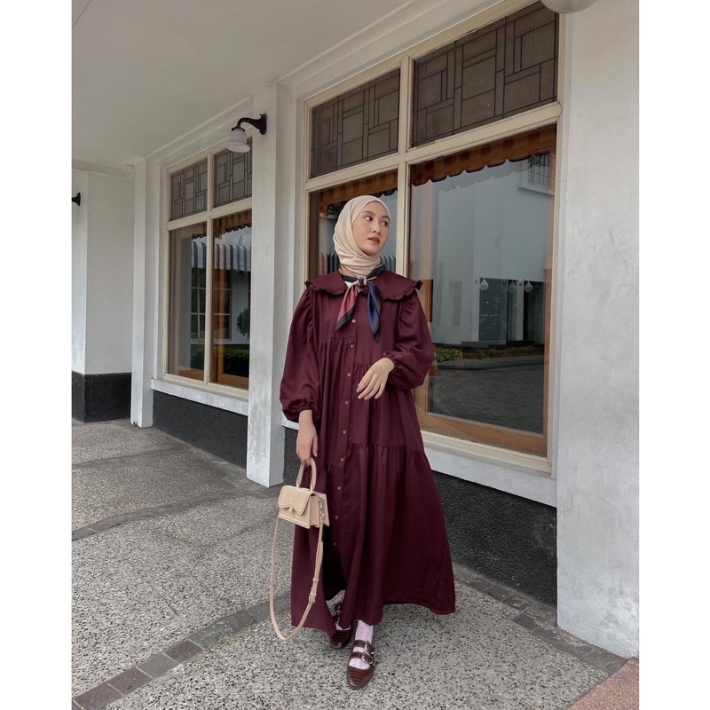 HAVA dress burgundy by haideeorlin