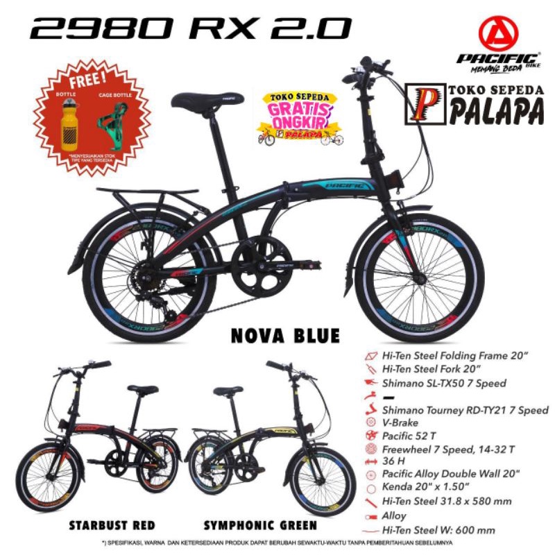 Sepeda Lipat 20 PACIFIC 2980 RX 2.0 Seli Folding Bike 2