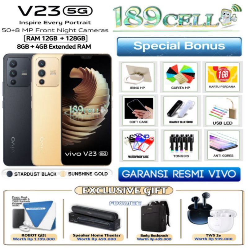 VIVO X60 5G RAM 8/128 GB | V23 5G 8/128 | X50 8/128 GB GARANSI RESMI VIVO INDONESIA