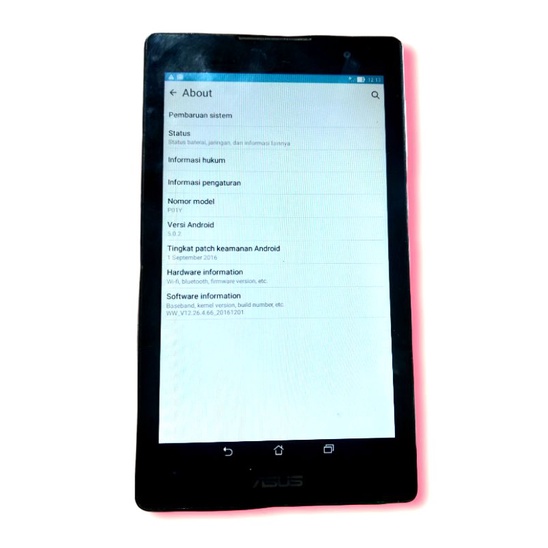Hp Tab asus p01y nyala (minus)