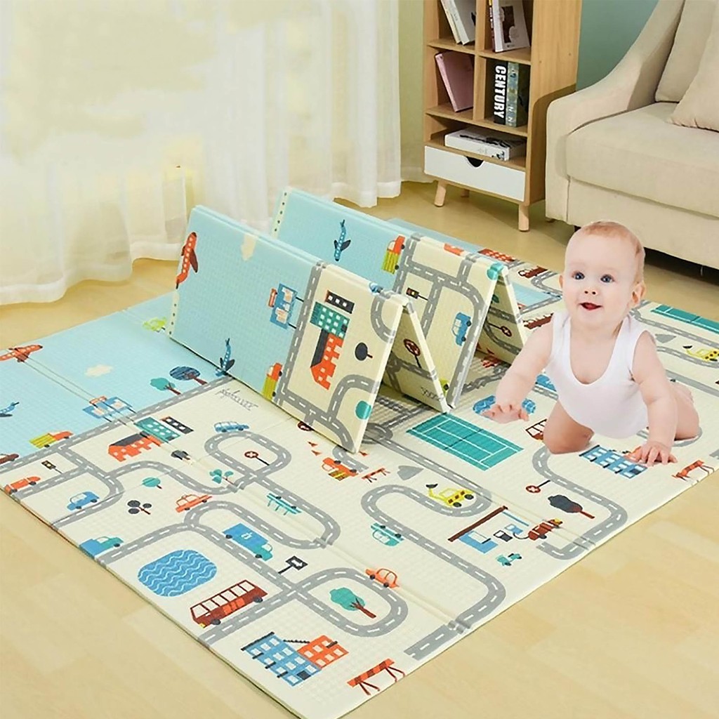 COD-Playmate Kelas Premium Matras Karpet Anak Bayi Bright Crown Playmat Lipat Tikar Lipat Karakter-4