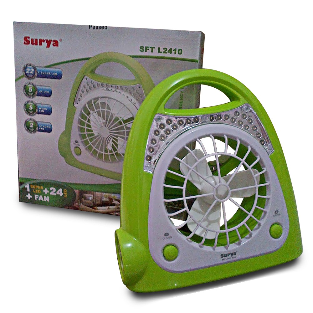 Surya Lampu Emergency Senter + Kipas Fan