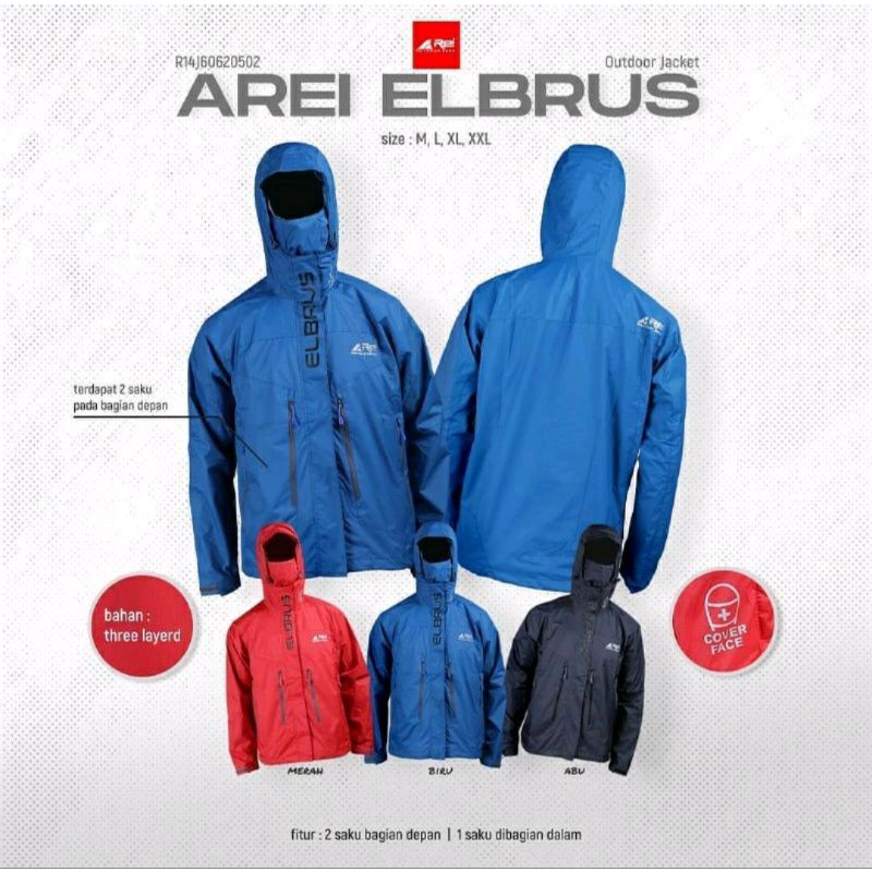 JAKET GUNUNG PRIA REI ELBRUS WATERPROOF ORIGINAL PRODUK