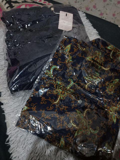 Odza Kemeja Batik Lengan Pendek Fashion Baju Batik Solo Pria