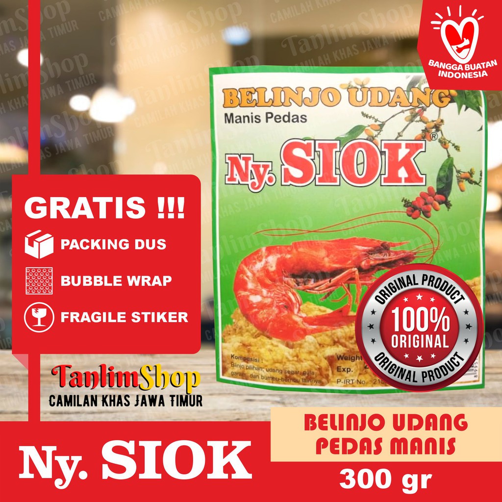 Kerupuk Blinjo Belinjo Udang Pedas Manis Ny Siok - 300gr