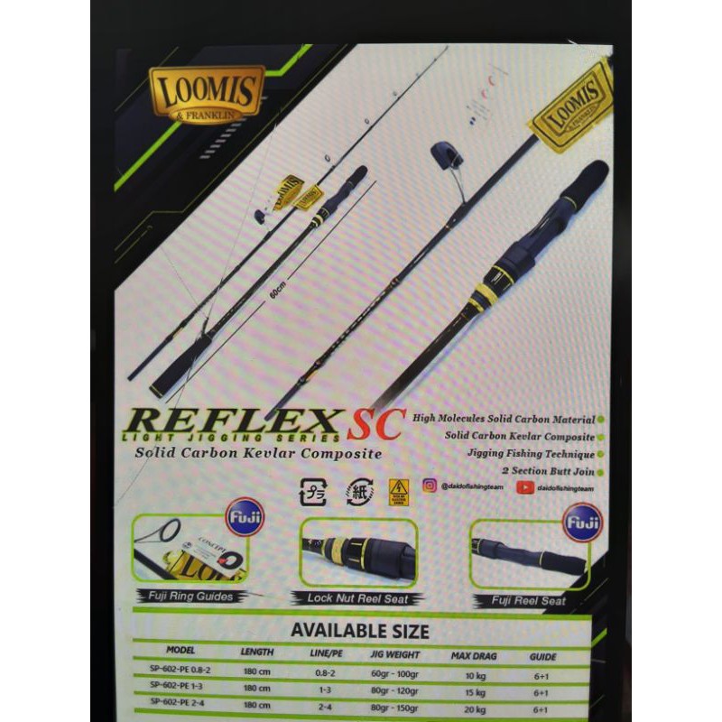 joran jigging loomis reflex SC 602 solid carbon kevlar