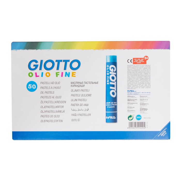 

PASTEL-DRY-OIL- GIOTTO OLIO OIL PASTELS CARDBOARD BOX 50 COLORS -OIL-DRY-PASTEL.