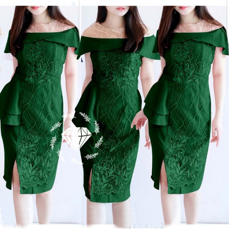 DRESS FASHION PESTA, BRUKAT SCUBA PREMIUM, DRESS MAXY GAUN