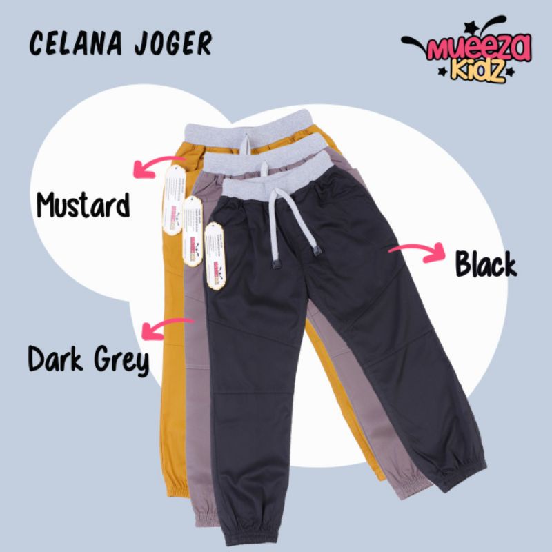 CELANA JOGER UNISEX 5 -16 TAHUN BY MUEEZA KIDS | CELANA JOGER ANAK - REMAJA UNISEX | CELANA PANJANG ANAK PEREMPUAN &amp; LAKI LAKI