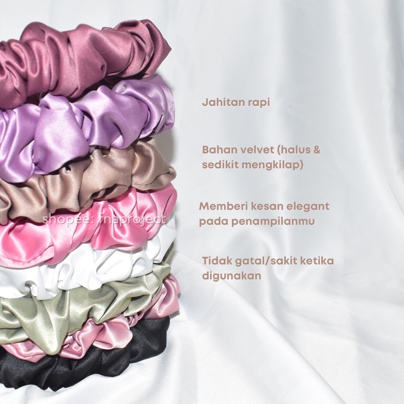 BANDO SCRUNCHIE VIRAL SATIN KERUT BANDANA NAGITA SLAVINA