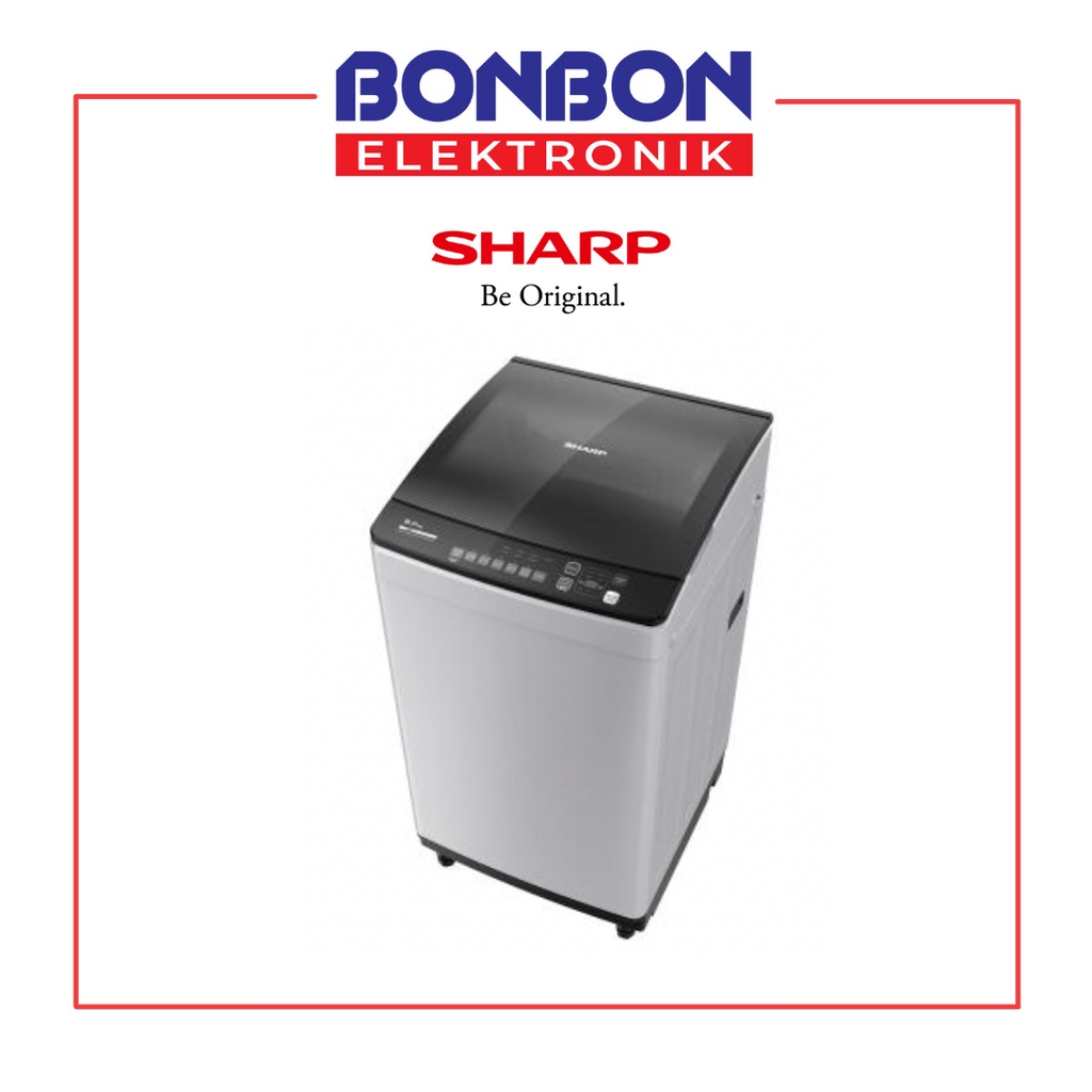 Sharp Mesin Cuci Top Loading ES-M9000T-GG / ESM 9000 9KG MEGA MOUTH