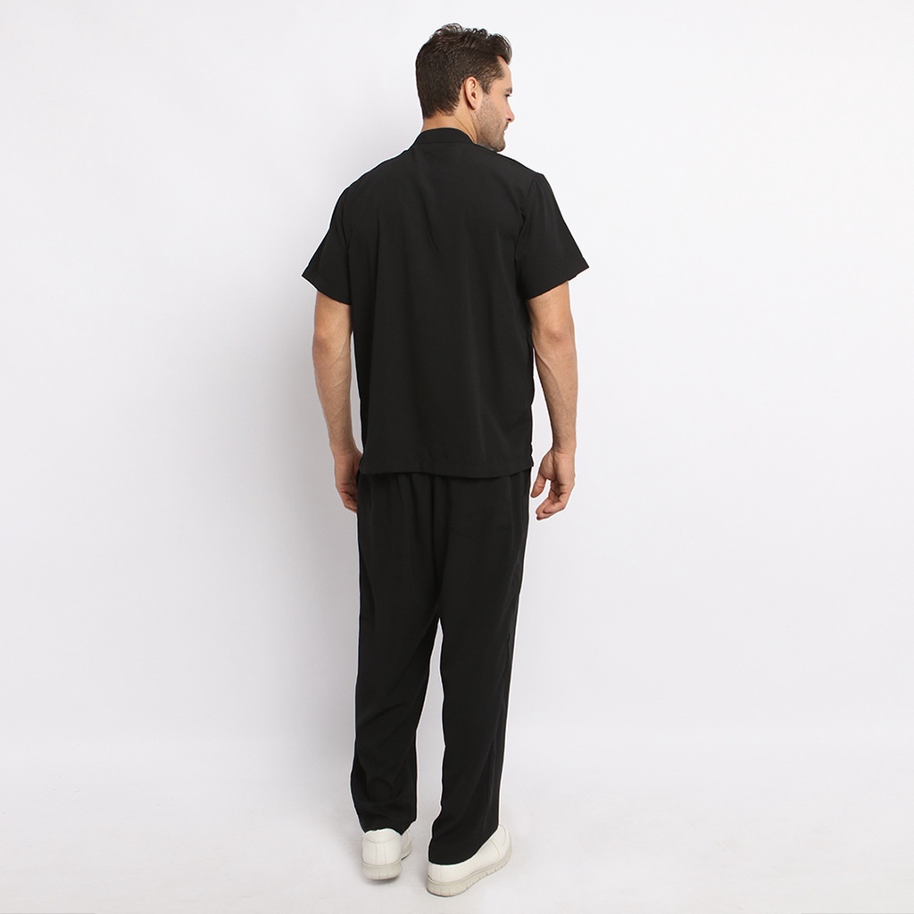 Baju Jaga MSS - BLACK Scrubs on Call Flowy Lengan Pendek