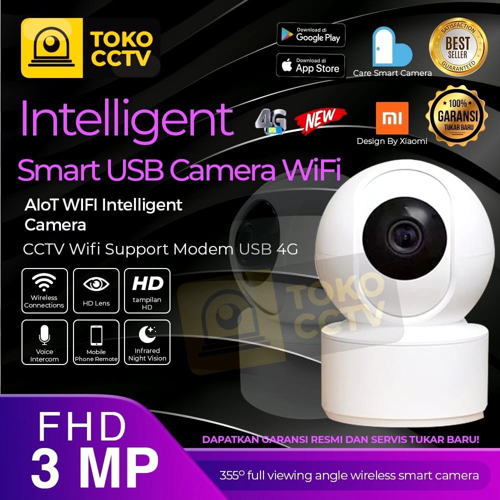 CCTV 3MP REAL SUPPORT USB MODEM WINGLE SUPPORT 4G