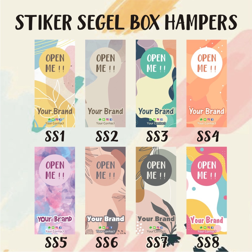 Stiker Segel Box Hampers / Stiker Sticker Seal Kemasan Makanan