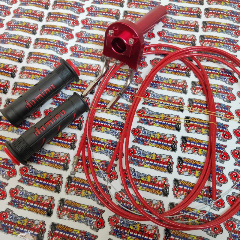 Paket Gas Spontan mdle KTC 2 Kabel full cnc plus kabel gas serat L gas dan Handgrip Grip