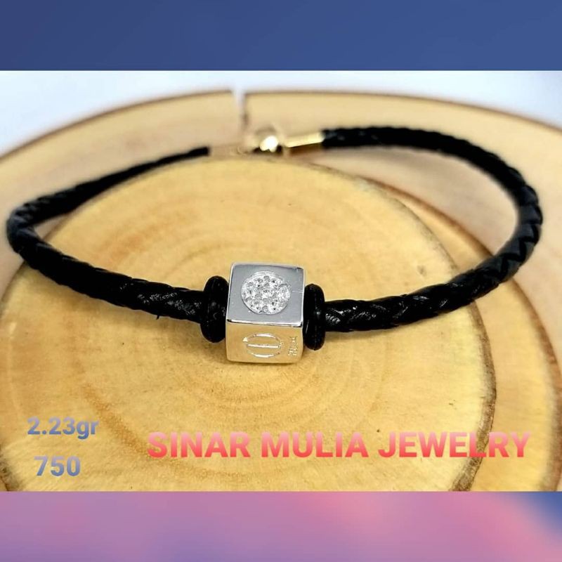 GELANG CUSTOM EMAS PUTIH ASLI