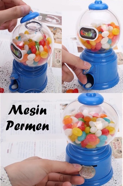 Mini mesin permen candy machine toples permen unik ok  good quality