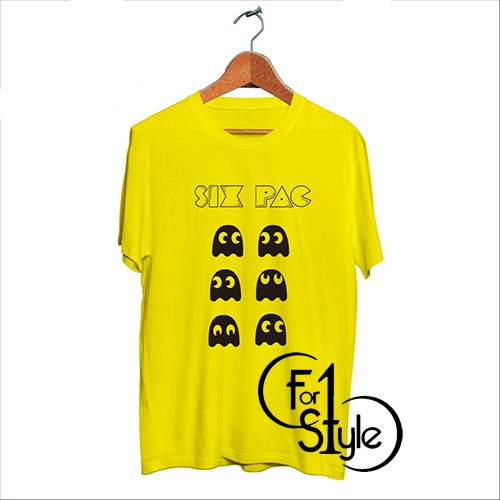 Kaos Baju Distro SIX PAC PACMAN Kaos Game SEGA