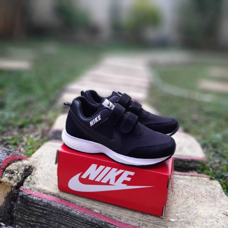 SEPATU NIKE ANAK HITAM PREMIUM QUALITY SEPATU ANAK SEKOLAH HITAM