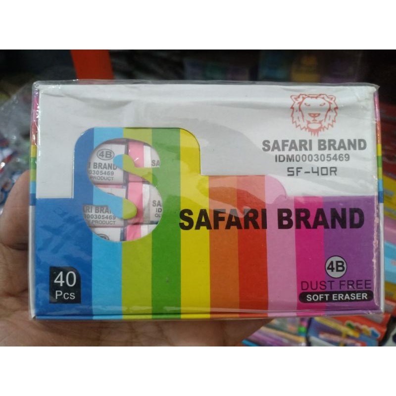 

(470gr) 1pak penghapus safari / unistar warna isi 40pcs