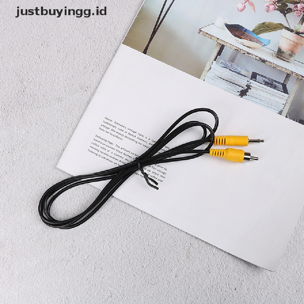 [justbuyingg.id] 3.5mm 1/8&quot; mono male plug to single rca male audio video cable adapter cord 1.5M ID