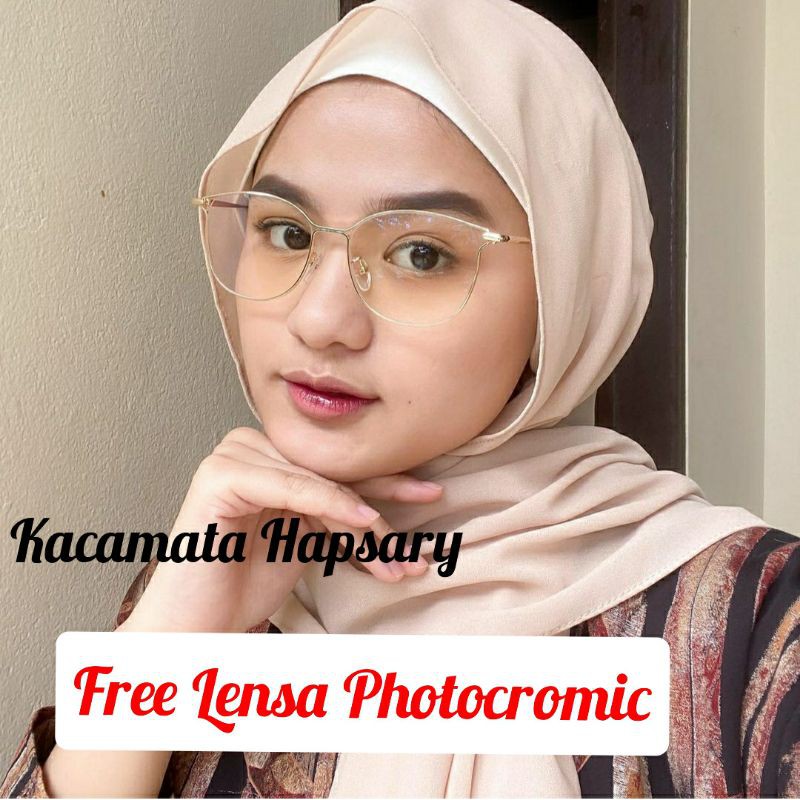 ( COD ) PAKET FRAME + LENSA PHOTOCROMIC ( KACAMATA MINUS + ANTI RADIASI ) KACAMATA ANTI UV 2059