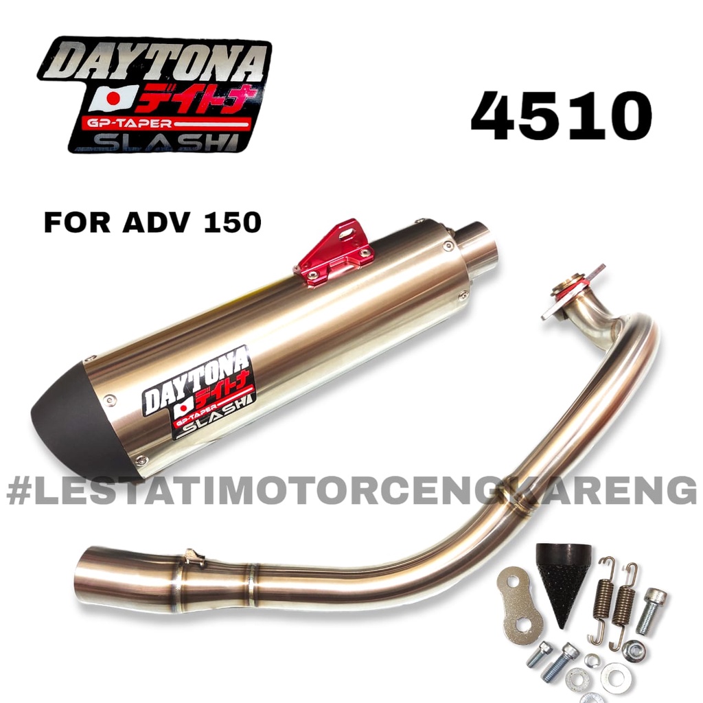 KNALPOT DAYTONA GP TAPER SLASH HONDA ADV 150 FREE DB KILLER 4510