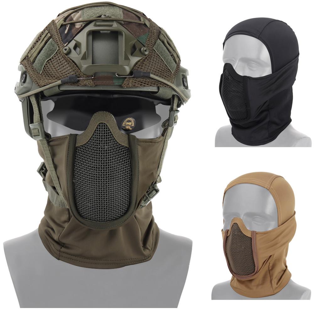 Jual PREORDER Tactical Full Face Steel Mesh Mask Balaclava Hunting