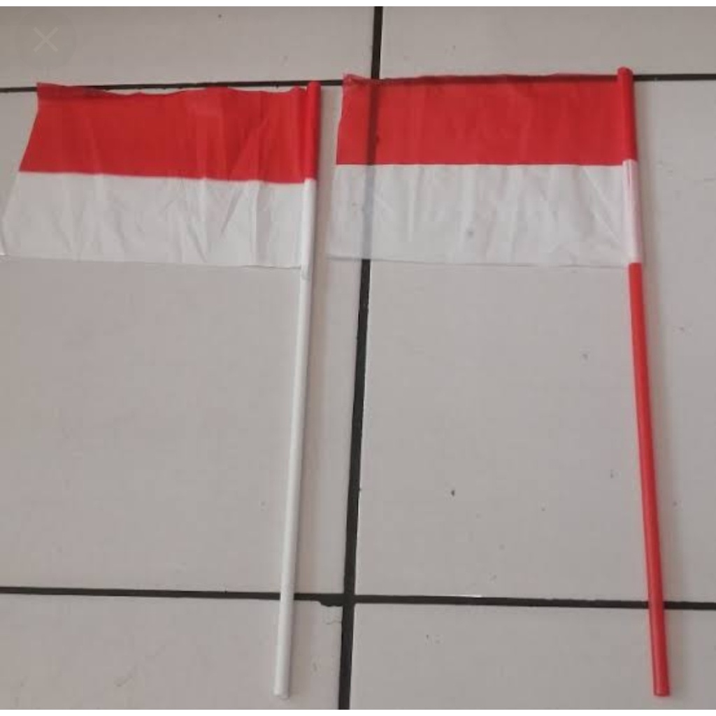 bendera pawai merah putih/bendera stik warna warni