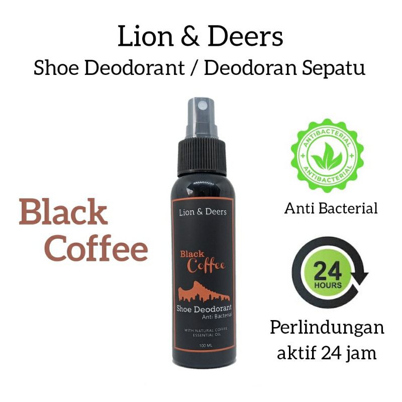 Parfum Sepatu / Deodorant Sepatu / Aroma Black Coffee / Spray 100 ML / Anti Bakteri