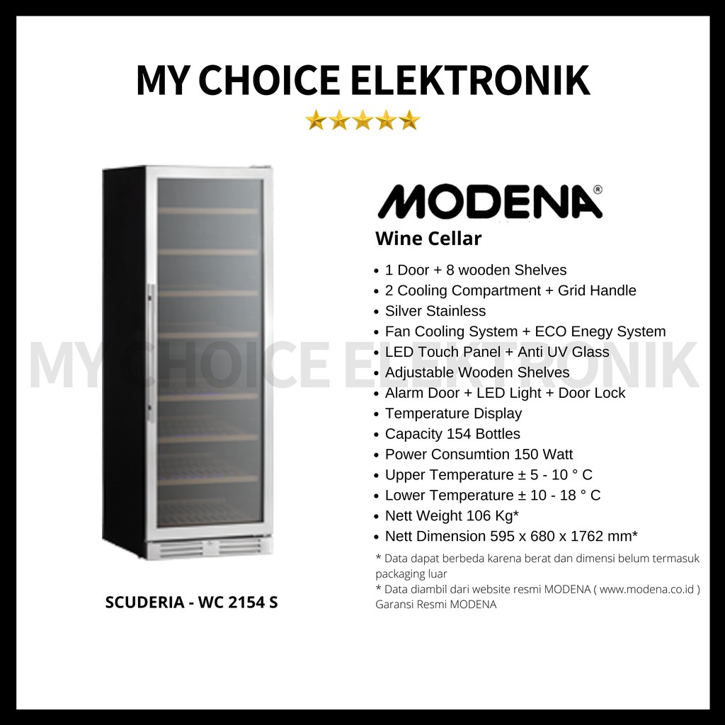 Modena Wine Cooler / Cellar WC 2154 S