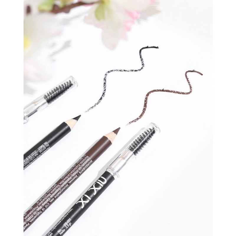 ✨NAGIHI✨ XI XIU EYEBROW PENCIL 2 IN 1 BLACK &amp; BROWN - XIXIU PENSIL ALIS BPOM