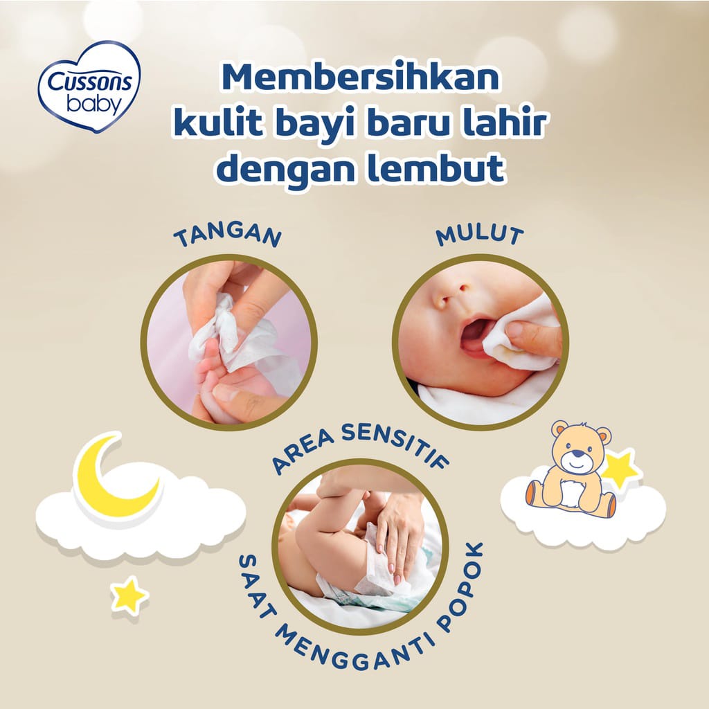 TISU BASAH CUSSONS BABY WIPES 50SHEET &amp; 10SHEET BELI 1 GRATIS 1 WIPES/TISU BASAH