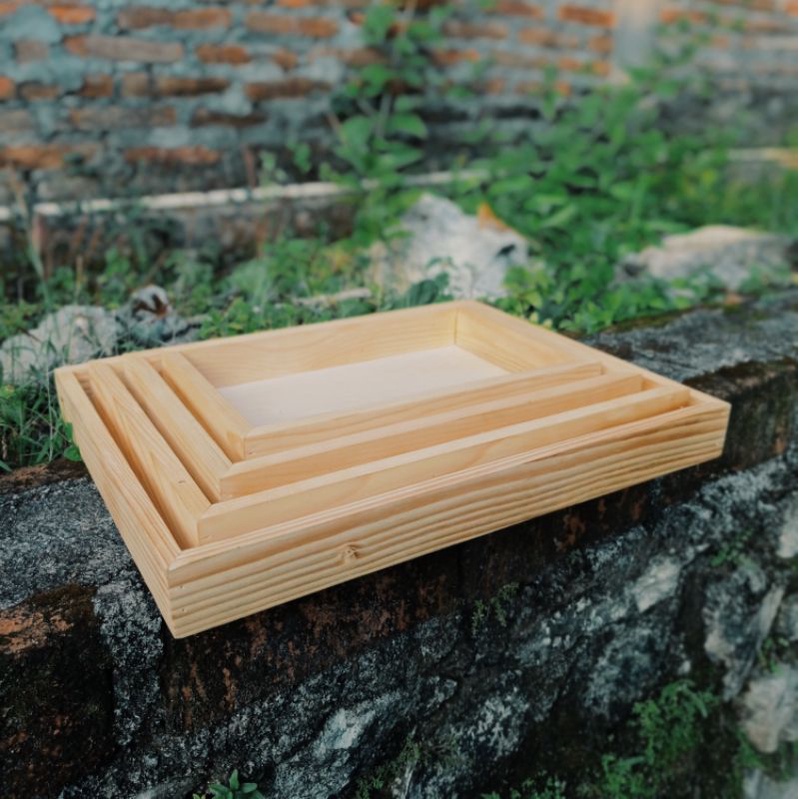 Kotak hantaran / seserahan kayu jati belanda minimalis murah