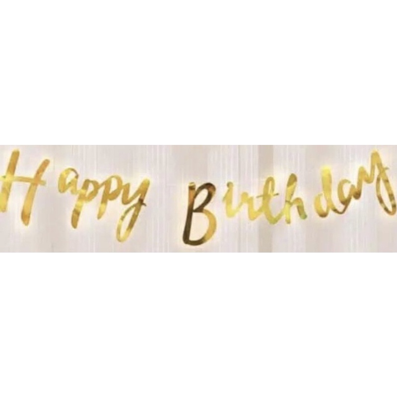 banner happy birthday letter/ garland/ tulisan gantung latin