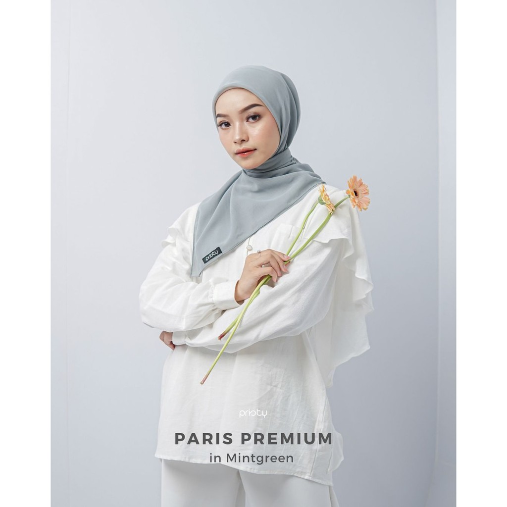 Paris Premium | Hijab Segiempat Premium-Mintgreen