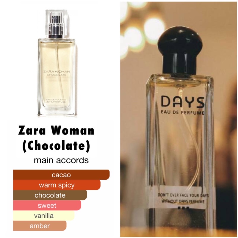 DAYS PARFUME inspired by Zara Woman (chocolate)