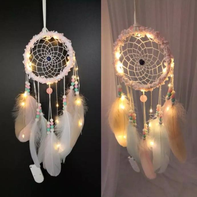BISA COD Gantungan Dream Catcher dengan Lampu LED untuk Dekorasi