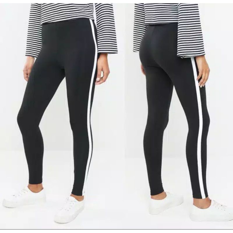 Legging Stripe/strip/list/line Jumbo Wanita BB Max 80kg / Legging Jumbo / Legging Super Jumbo