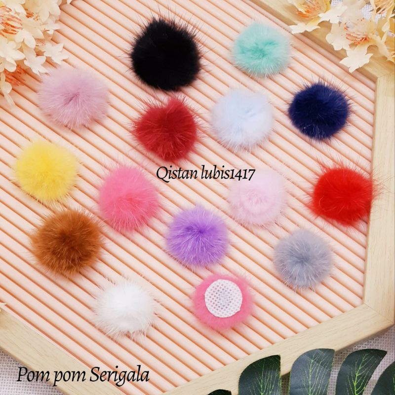 Bulu seriigala pom pom per1pcs