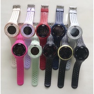 Jam Tangan Pria Nk BULAT Karet Digital Rubber