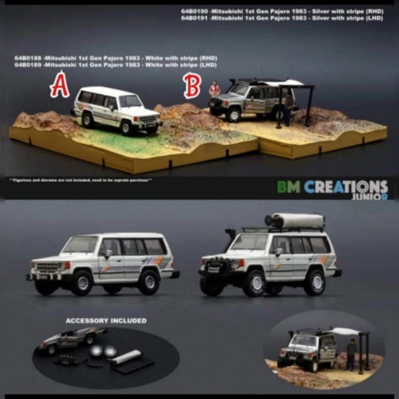BM Creations Junior Mitsubishi Pajero 1st Gen 1983 Include Aksesoris