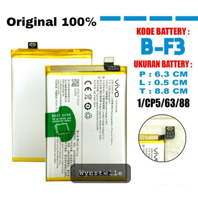 VIVO Y93 - Baterai Batre Batrei Battery VIVO Y93 1814 1815 BF3 ORIGINAL Model B-F3 B F3