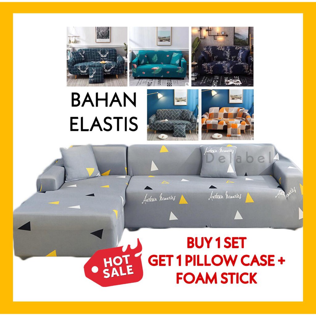 Cover Sofa Sarung Pelindung Sofa 1/2/3/4 Seater Sofa Cover Elastic Sarung bantal sofa