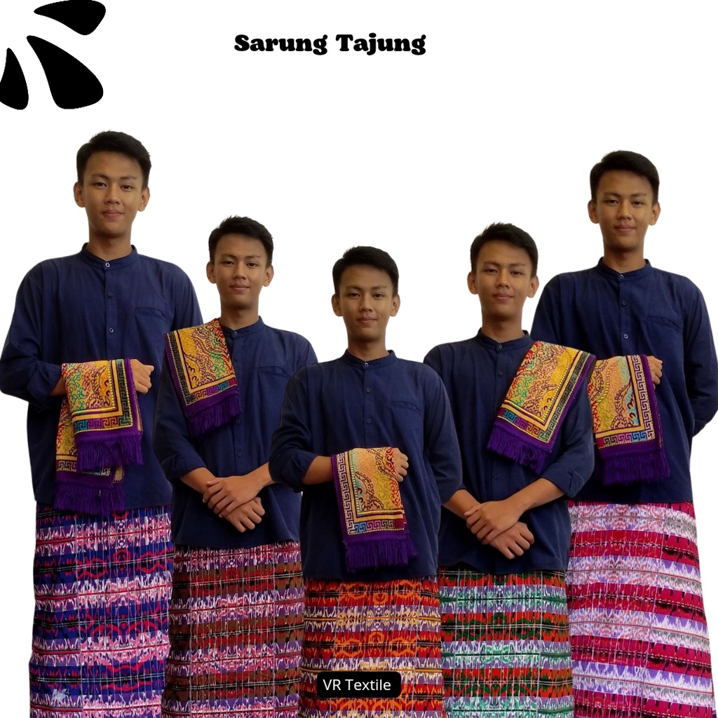Kain Sarung Tajung Mesin Khas Palembang Berbagai Macam Motif dan Warna - Dian Songket
