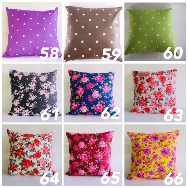 Sarung Bantal Duduk | Sofa | Kursi | Bangku | Motif &amp; Polos ukuran 30 35 40 45